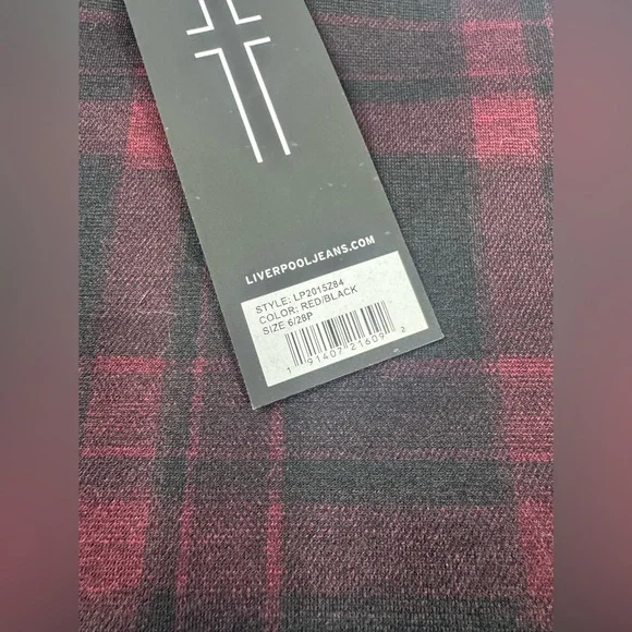 NWT Liverpool Jeans Stretch Plaid Ponte Pants Womens Size 6 Petite - Picture 11 of 12
